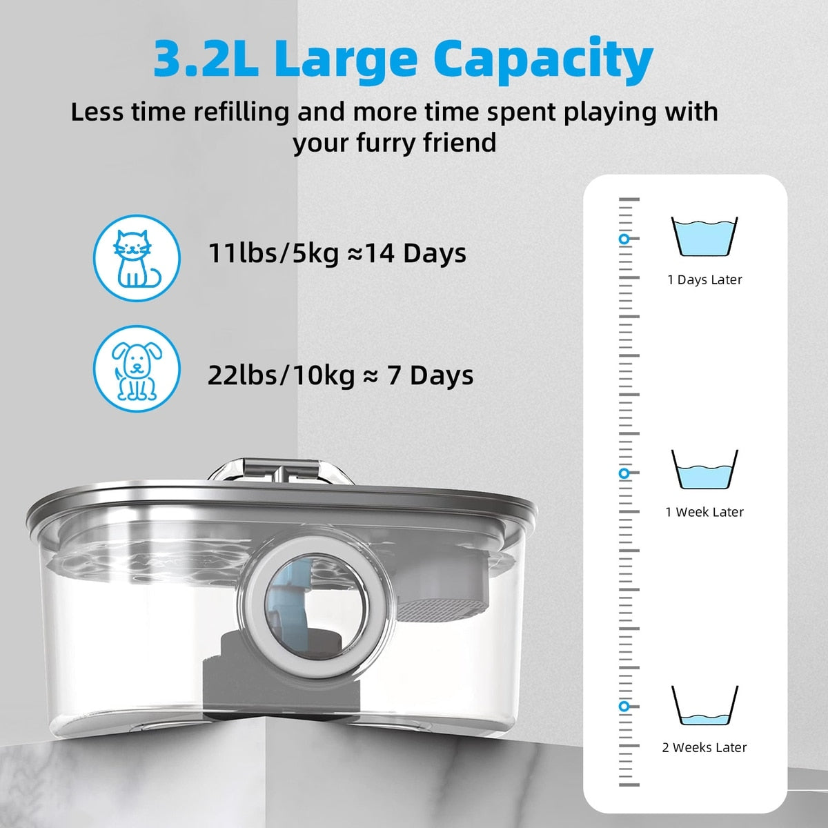 T-Faucet Stainless Steel Pet Water Fountain