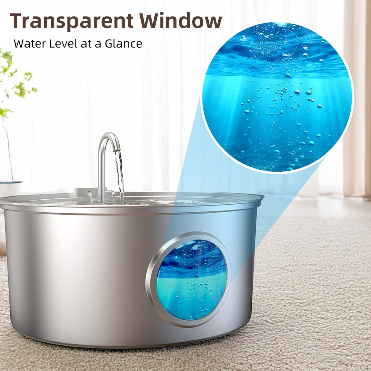 Stainless Steel Pet Water Fountain
