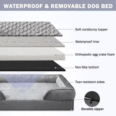 Waterproof Orthopedic Sofa Pet Bed