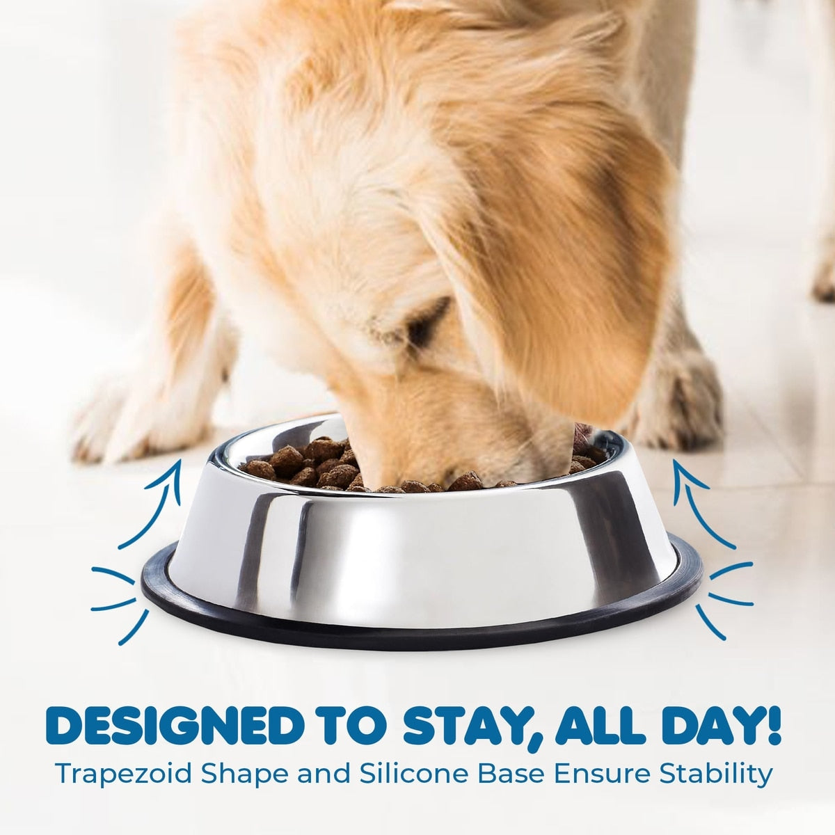 No-Spill Stainless Steel Pet Bowl