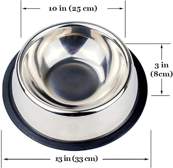 No-Spill Stainless Steel Pet Bowl