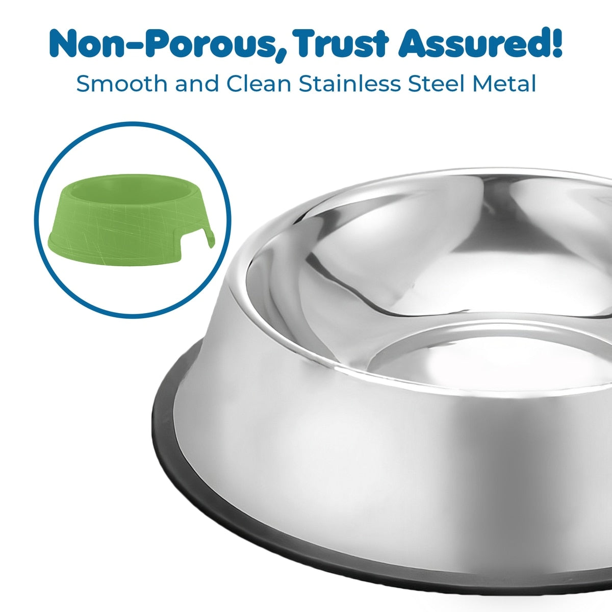 No-Spill Stainless Steel Pet Bowl