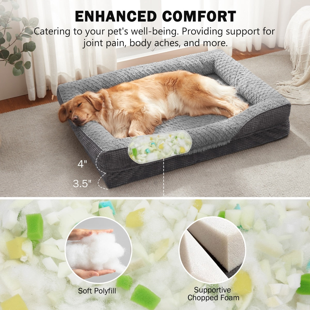 Waterproof Orthopedic Sofa Pet Bed