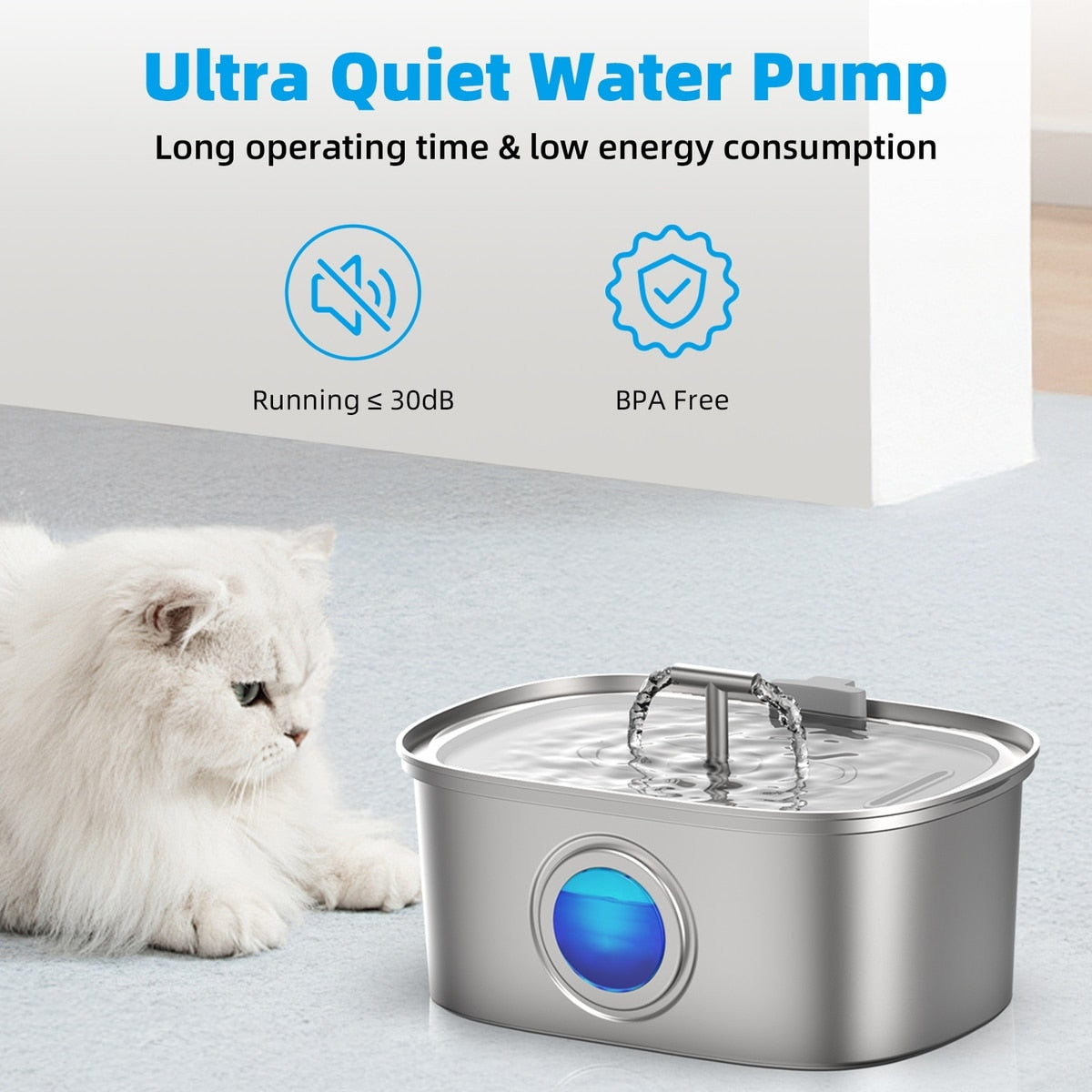 T-Faucet Stainless Steel Pet Water Fountain