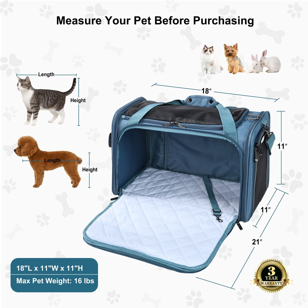 Deluxe Soft-Sided Airline Pet Carrier