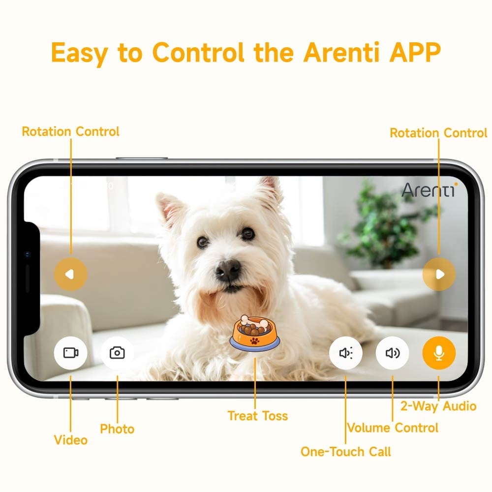 360° Smart Pet Camera with Treat Dispenser