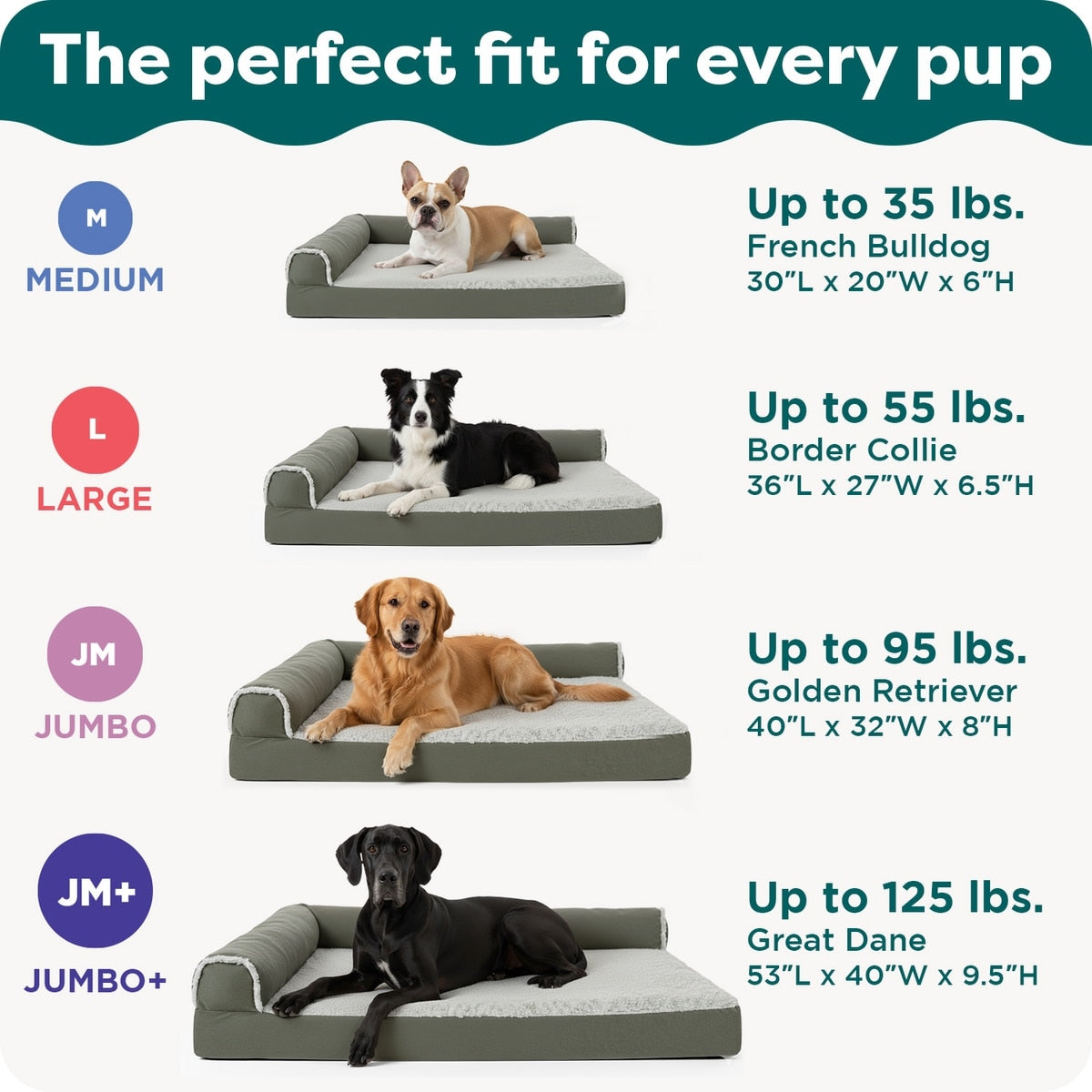 Orthopedic Plush Chaise Pet Bed