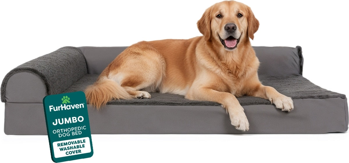 Orthopedic Plush Chaise Pet Bed