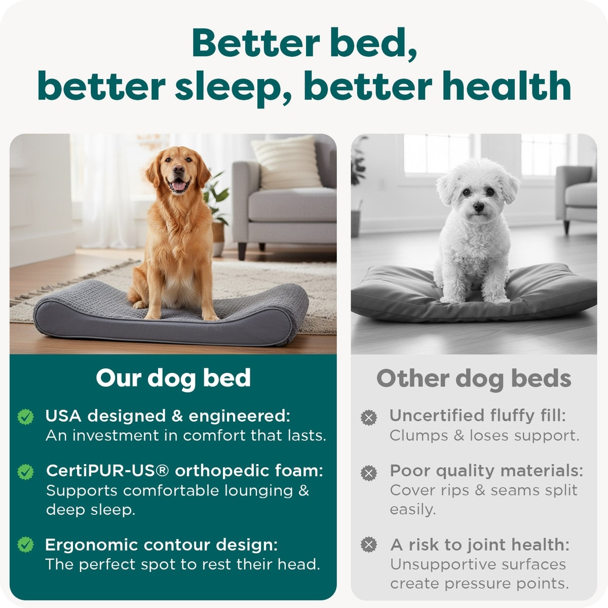 Ultra Plush Orthopedic Lounger Pet Bed