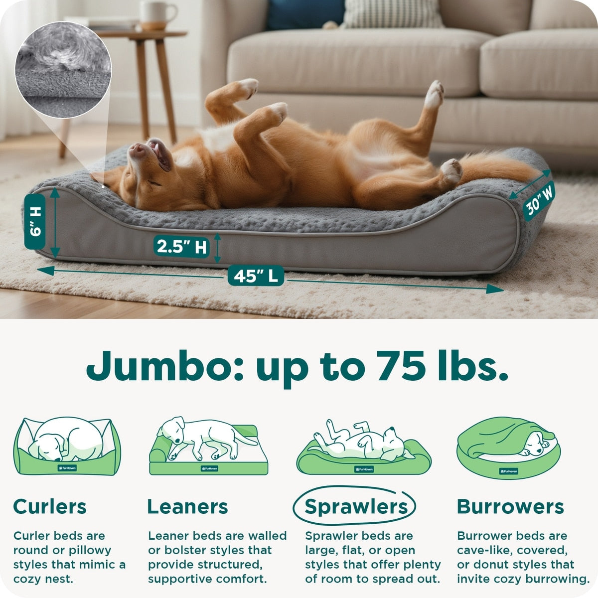 Ultra Plush Orthopedic Lounger Pet Bed