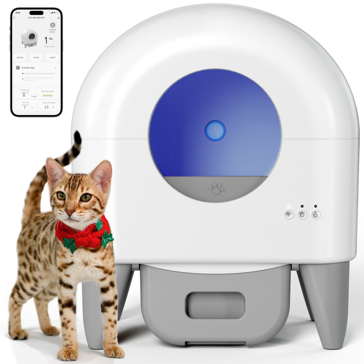 Smart Automatic Self-Cleaning Cat Litter Box