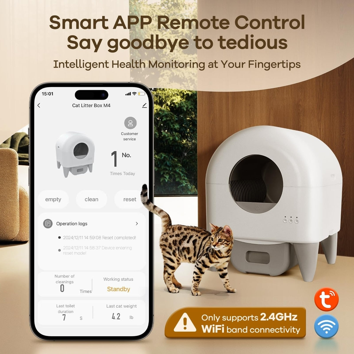 Smart Automatic Self-Cleaning Cat Litter Box