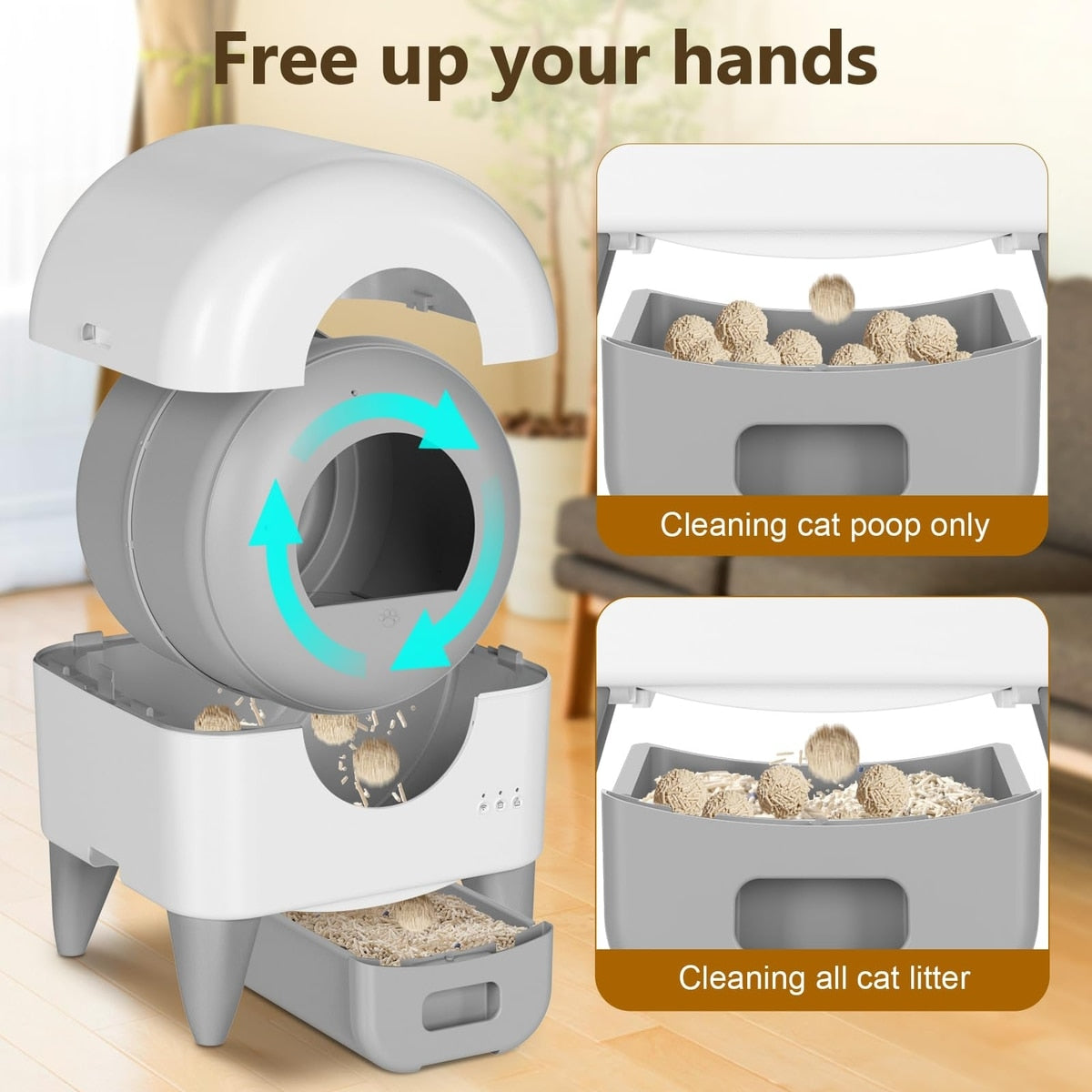Smart Automatic Self-Cleaning Cat Litter Box