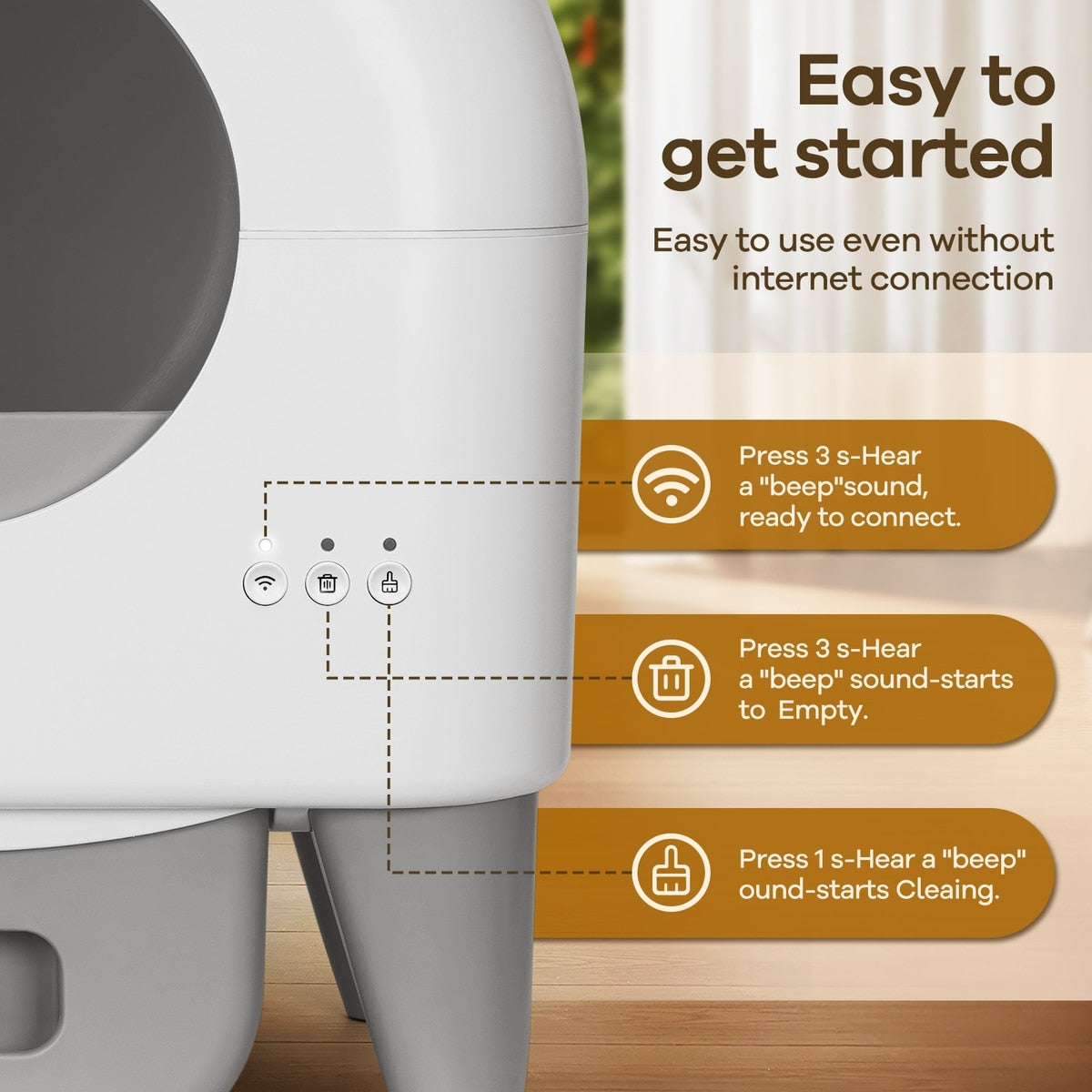 Smart Automatic Self-Cleaning Cat Litter Box