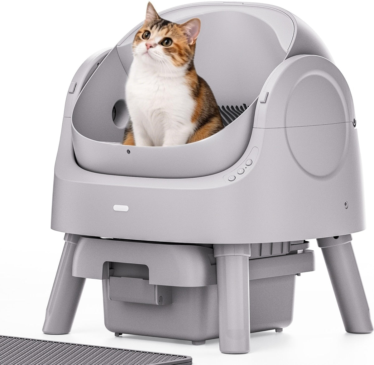 Open-Top Self-Cleaning Cat Litter Box