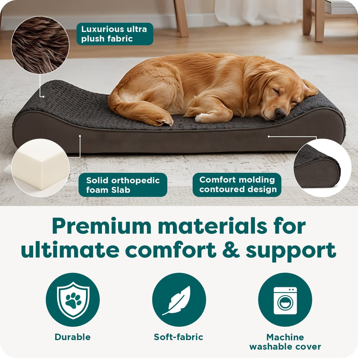 Ultra Plush Orthopedic Lounger Pet Bed