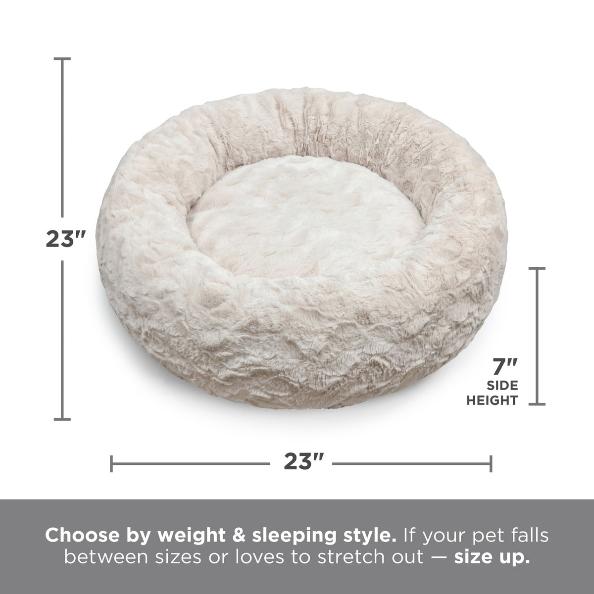 Calming Lux Fur Donut Pet Bed