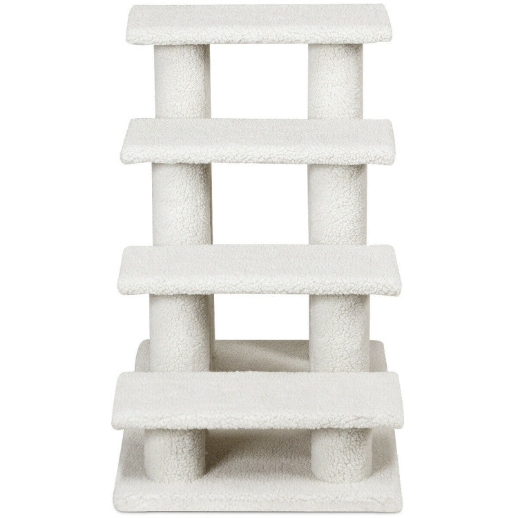 4-Step Carpeted Pet Stairs