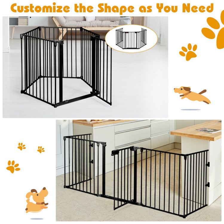 5-Panel Adjustable Pet Safety Gate