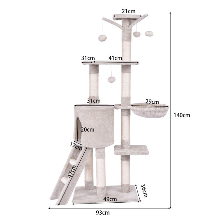 56-Inch Cat Tree with Condo