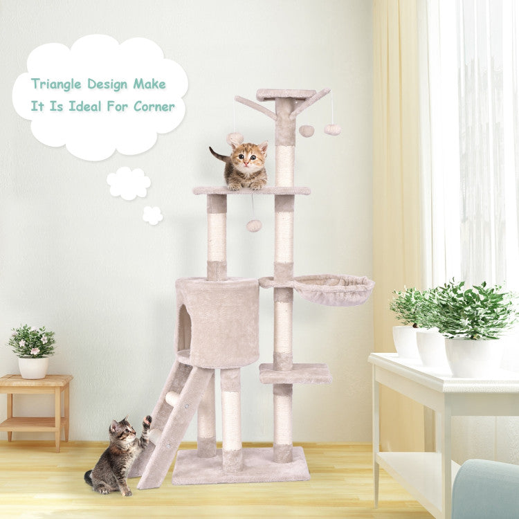 56-Inch Cat Tree with Condo
