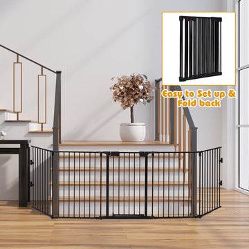 5-Panel Adjustable Pet Safety Gate