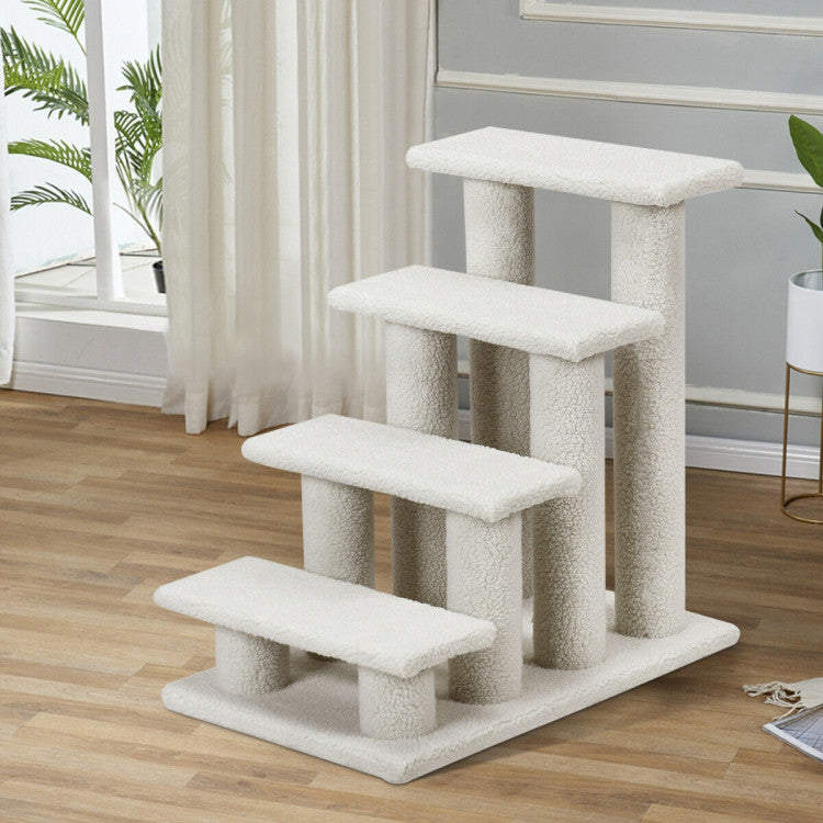 4-Step Carpeted Pet Stairs