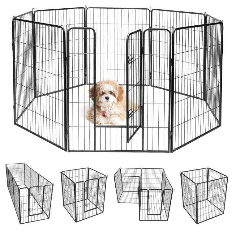 8-Panel Heavy-Duty Pet Playpen