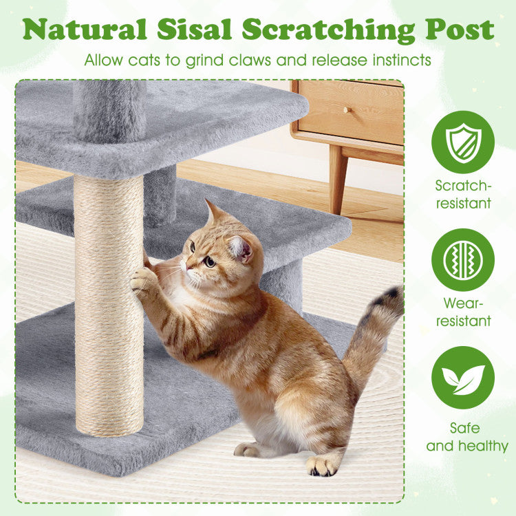 3-Tier Plush Pet Stairs