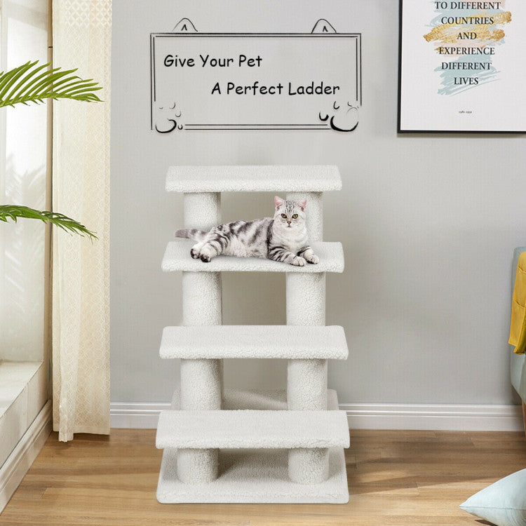 4-Step Carpeted Pet Stairs