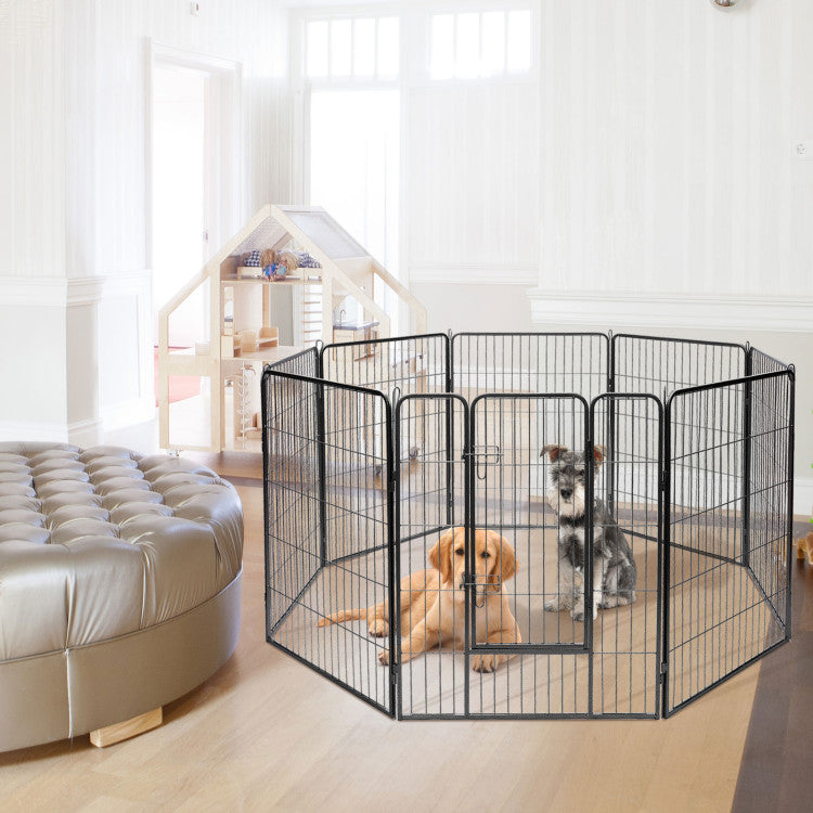 8-Panel Heavy-Duty Pet Playpen