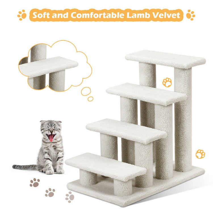 4-Step Carpeted Pet Stairs
