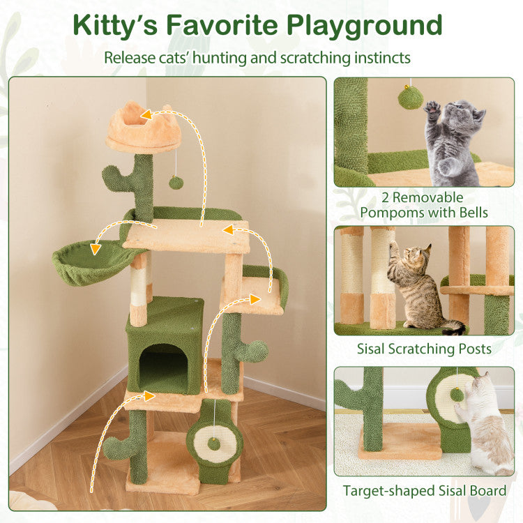 63-Inch Cactus Cat Tree