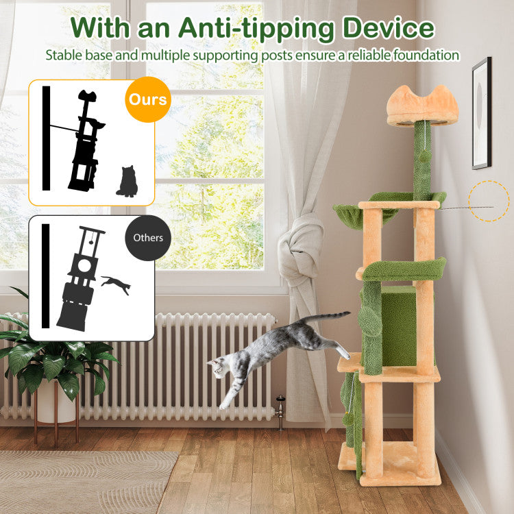 63-Inch Cactus Cat Tree
