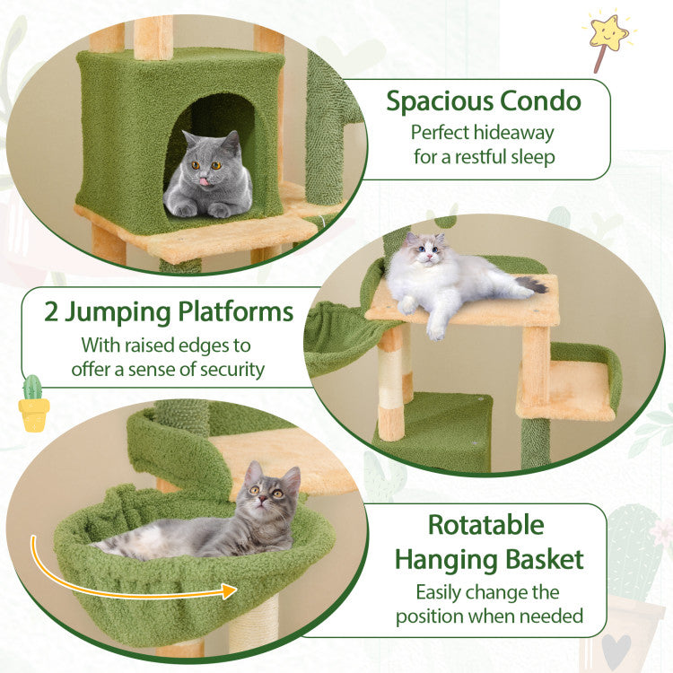 63-Inch Cactus Cat Tree