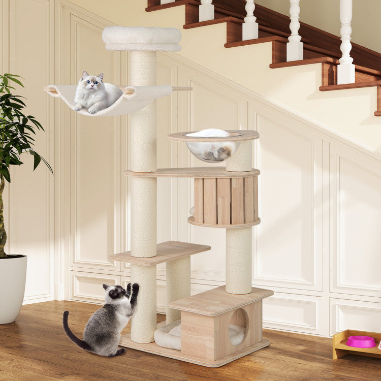 69-Inch Wooden Cat Tree