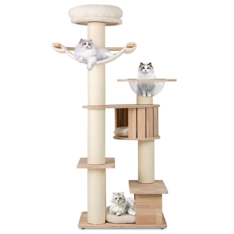 69-Inch Wooden Cat Tree