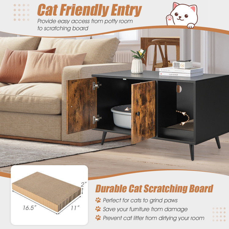 Hidden Cat Litter Box Cabinet