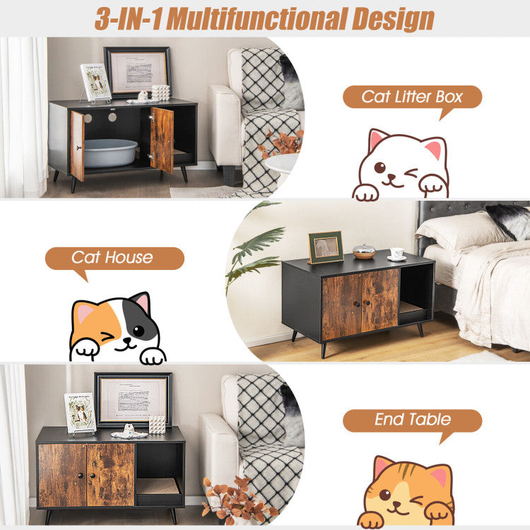 Hidden Cat Litter Box Cabinet