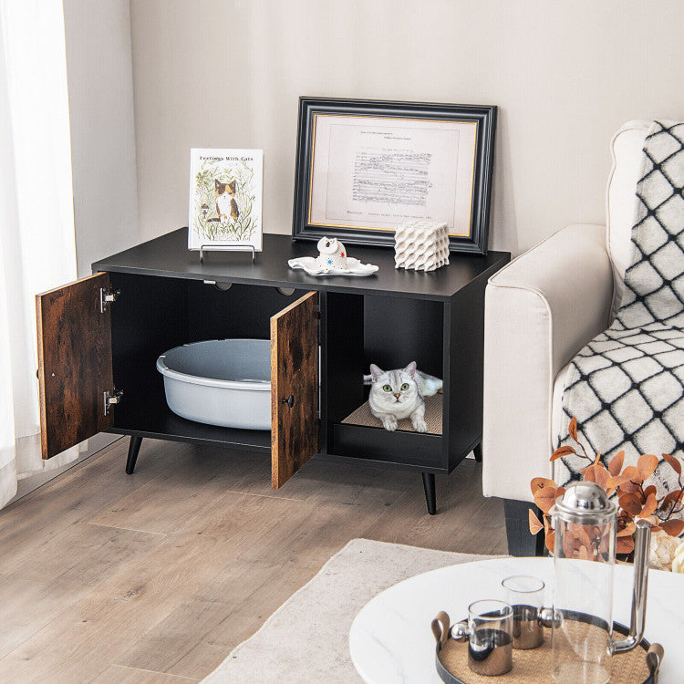 Hidden Cat Litter Box Cabinet