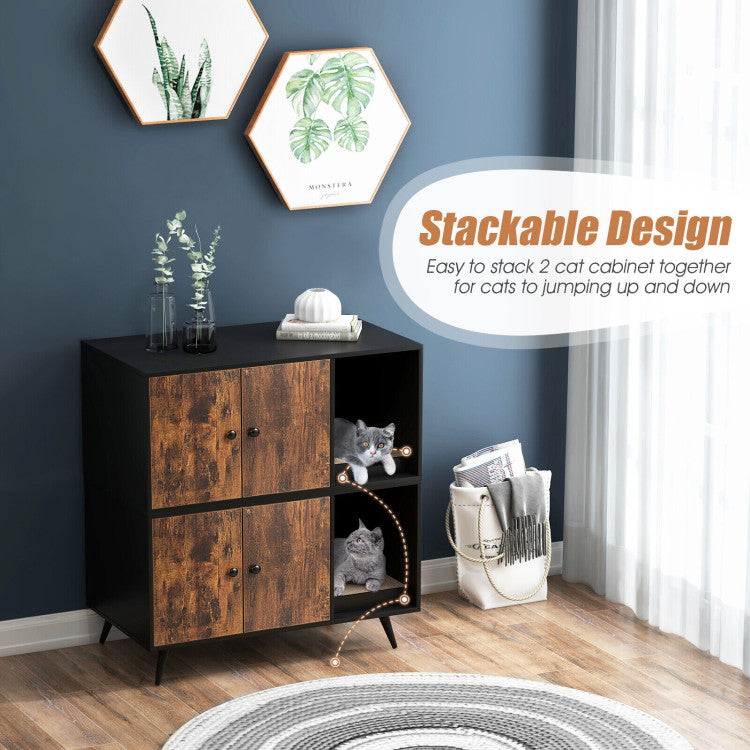 Hidden Cat Litter Box Cabinet