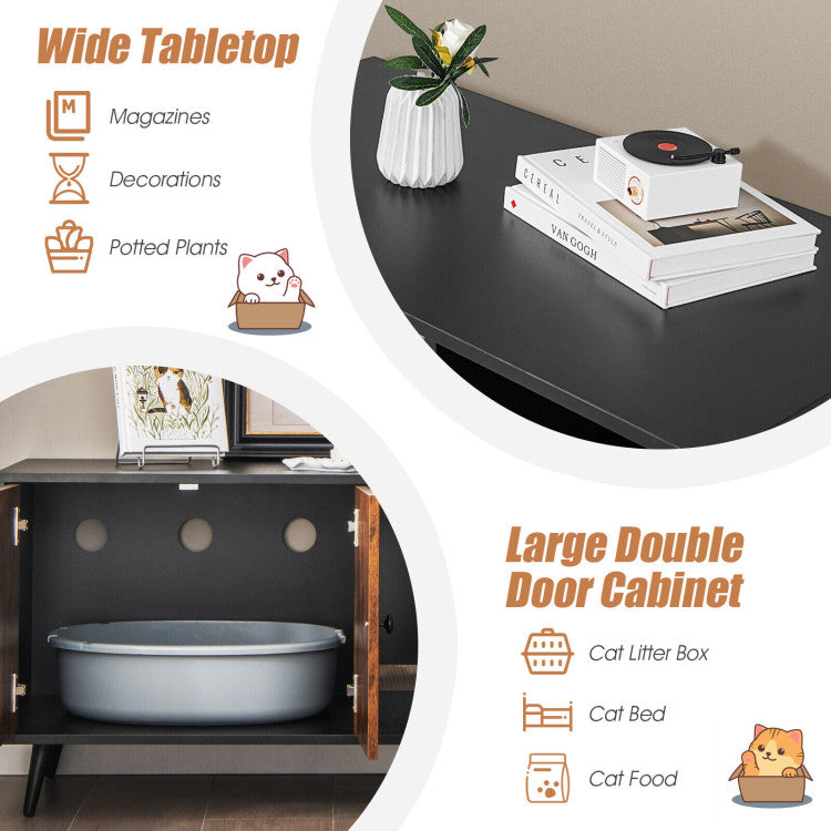 Hidden Cat Litter Box Cabinet