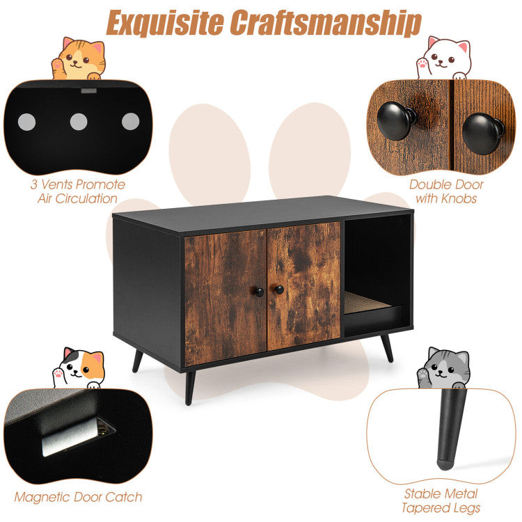 Hidden Cat Litter Box Cabinet