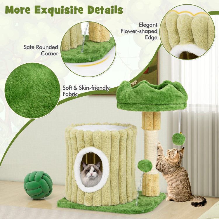 2-Tier Flower Cat Tree