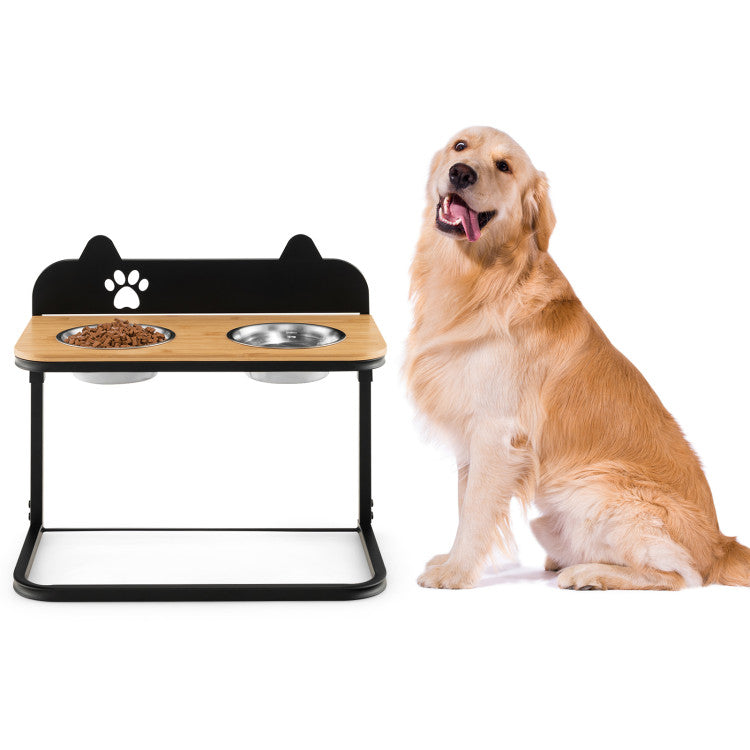 Adjustable Elevated Dog Bowl Stand