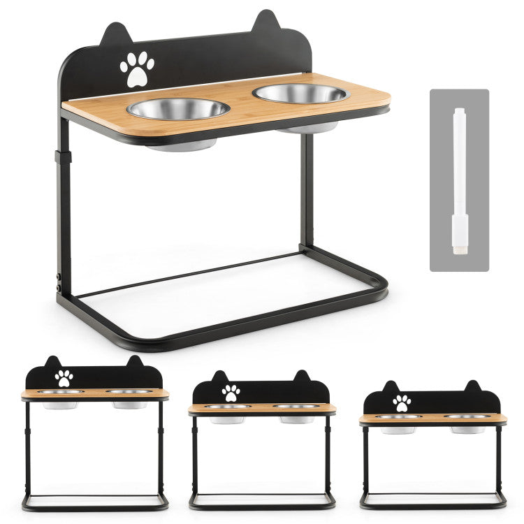 Adjustable Elevated Dog Bowl Stand
