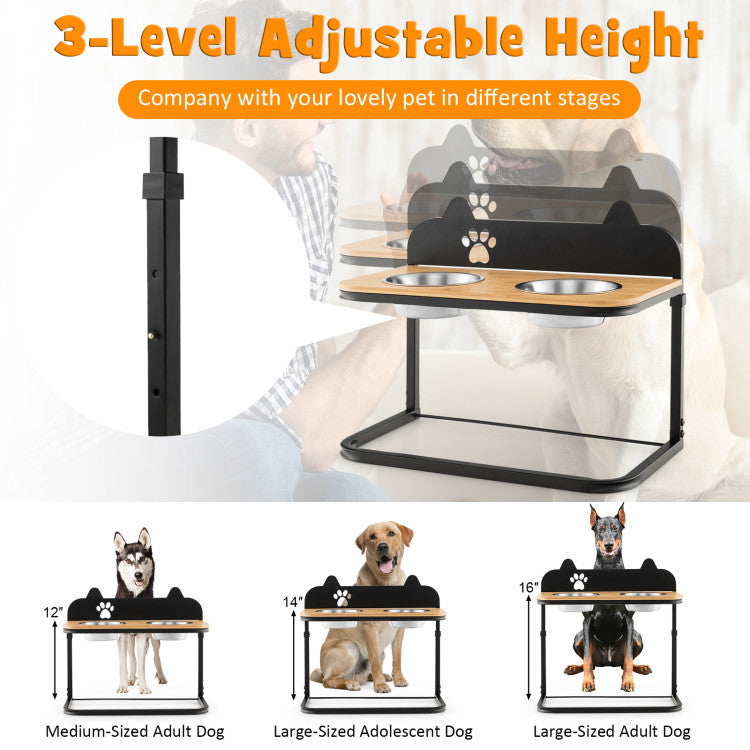 Adjustable Elevated Dog Bowl Stand