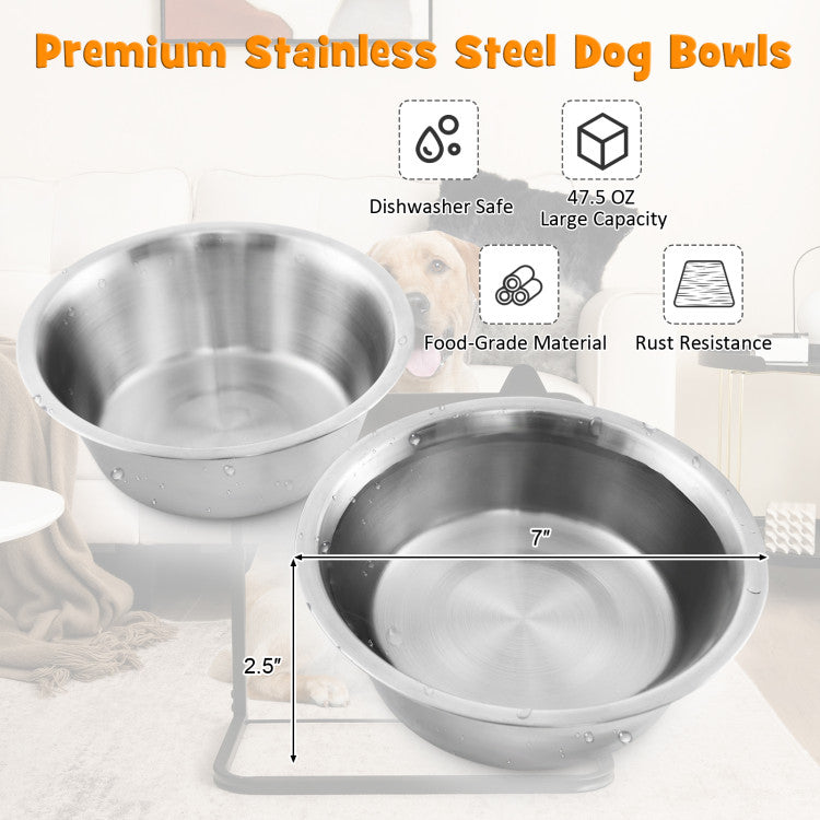 Adjustable Elevated Dog Bowl Stand