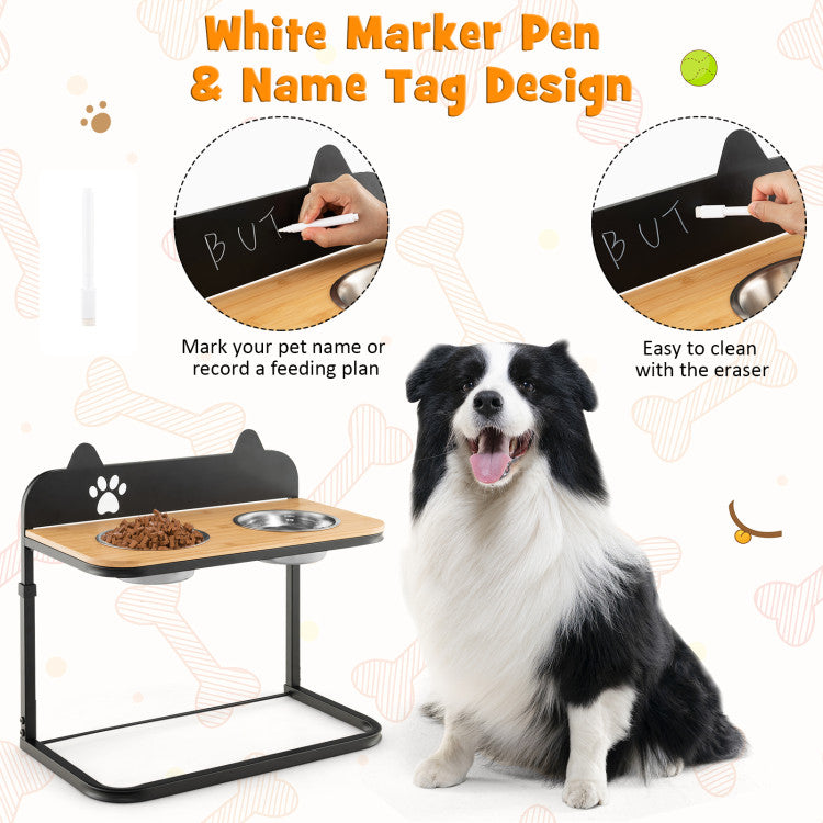 Adjustable Elevated Dog Bowl Stand