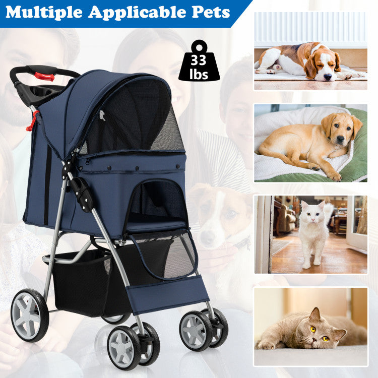 Foldable All-Terrain Pet Stroller